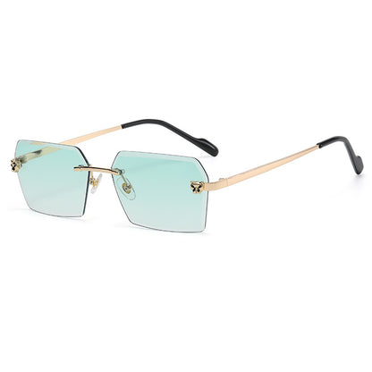 (6 Pack) Leopard Rimless Sunglasses D881