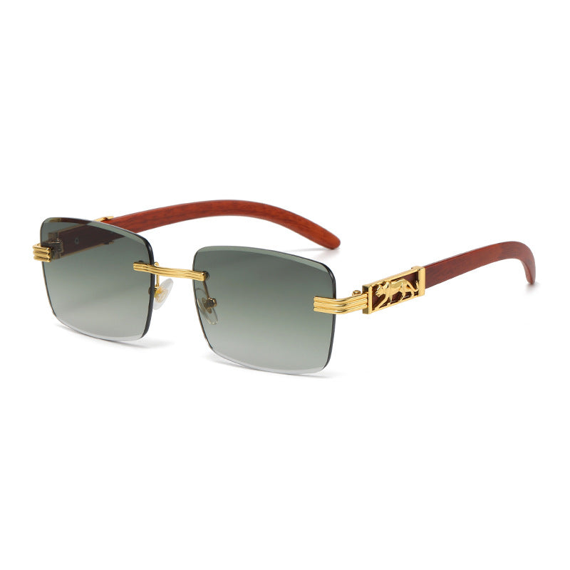 (6 Pack) Rimless Leopard Sunglasses 8061