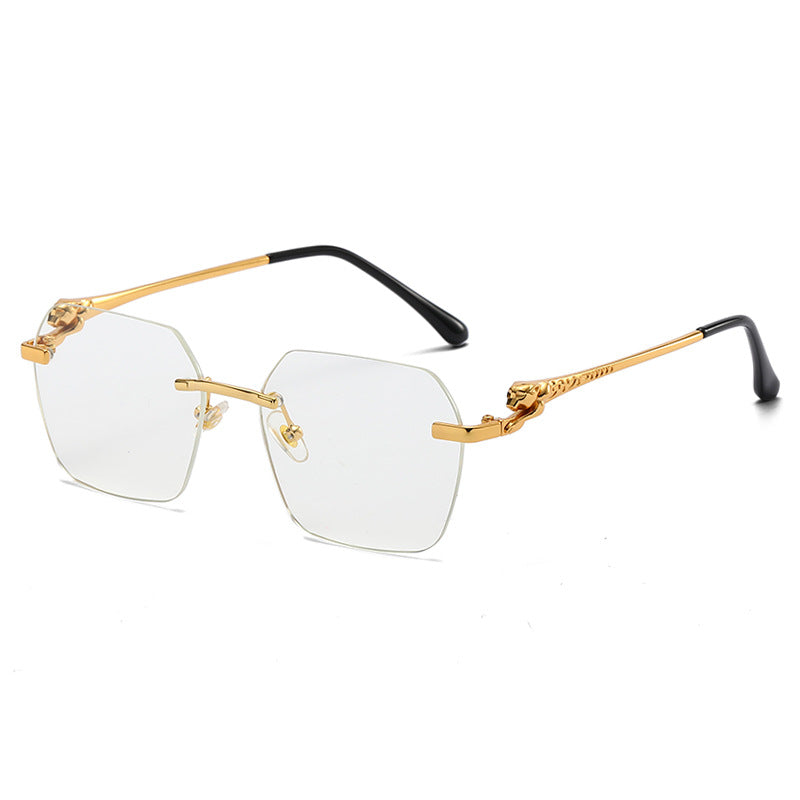 (6 Pack) Rimless Leopard Sunglasses 6025