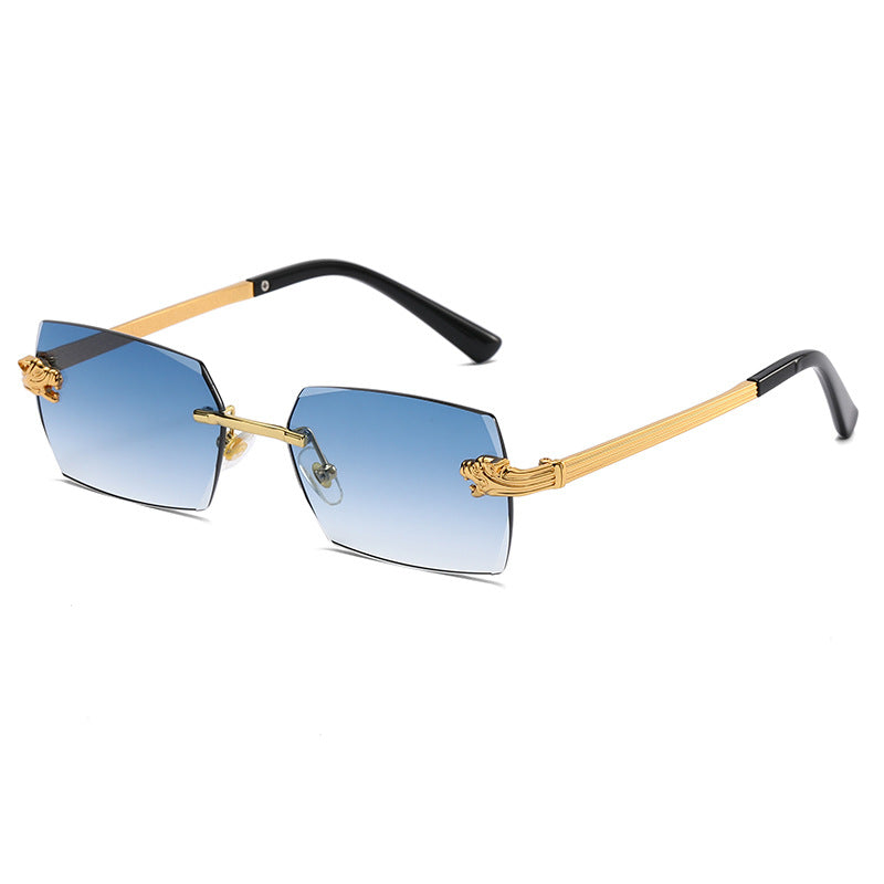 (6 Pack) Rimless Leopard Sunglasses 6028