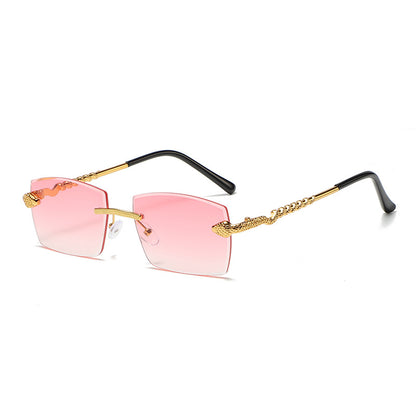 (6 Pack) Rimless Snake Sunglasses S2913