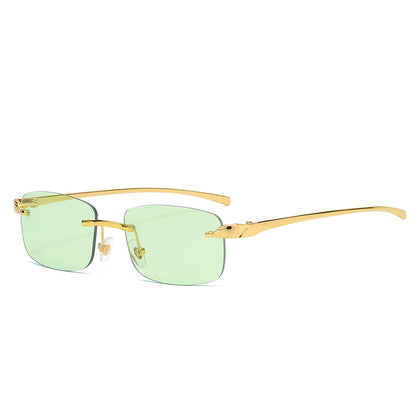 (6 Pack) Rimless Leopard Sunglasses 2070