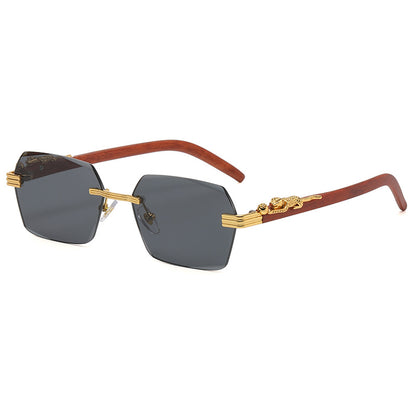 (6 Pack) Rimless Leopard Sunglasses 8059