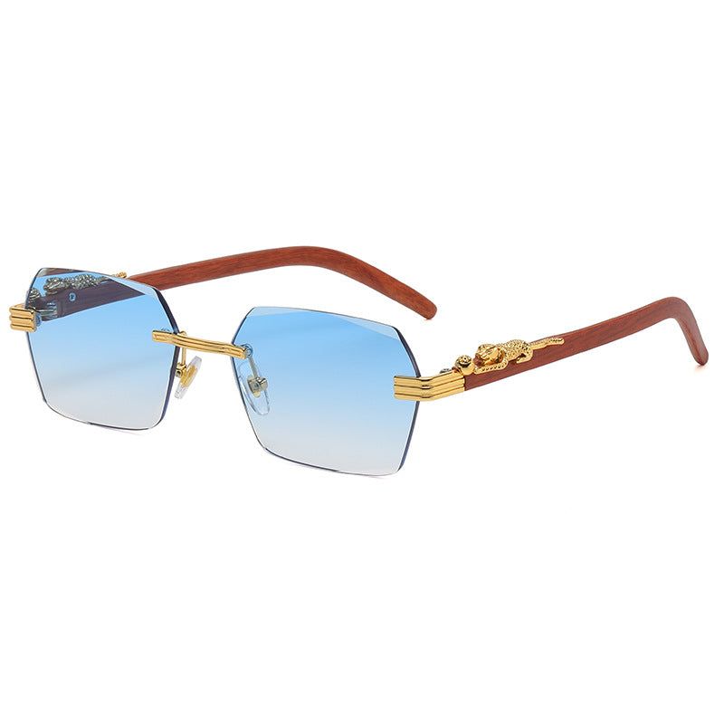 (6 Pack) Rimless Leopard Sunglasses 8059