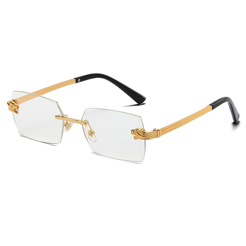 (6 Pack) Rimless Leopard Sunglasses 6028