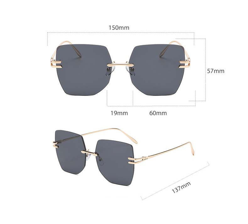 (6 Pack) Rimless Sunglasses 17447