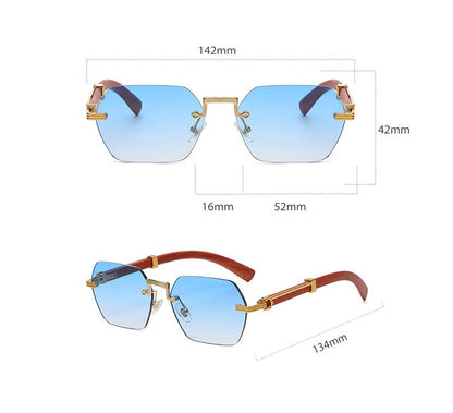 (6 Pack) Rimless Sunglasses 6022