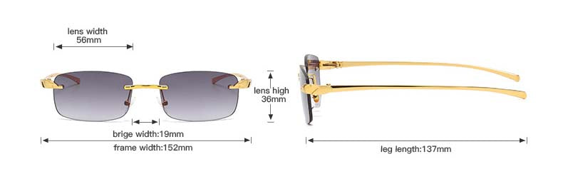 (6 Pack) Rimless Leopard Sunglasses 2070