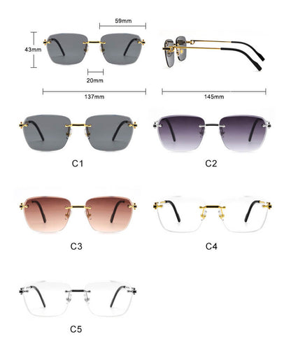 (6 Pack) Rimless Sunglasses 2009