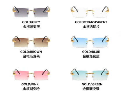 (6 Pack) Rimless Snake Sunglasses S2907