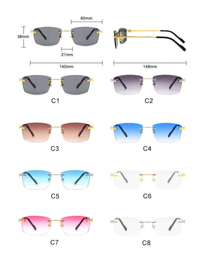 2004 Rimless Sunglasses(8 Colors)