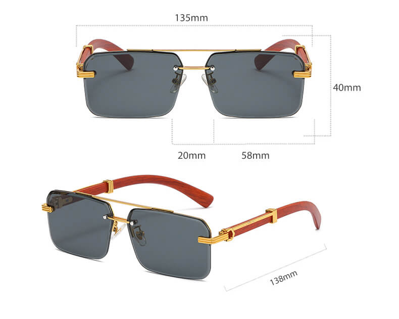 (6 Pack) Luxury Frames Sunglasses 6041