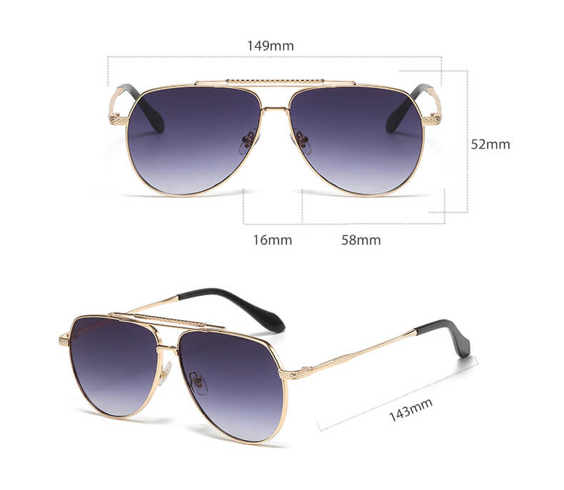 8039 Metal Aviator Sunglasses(4 colors)