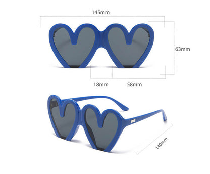 (6 Pack) Heart Shape Sunglasses 68159