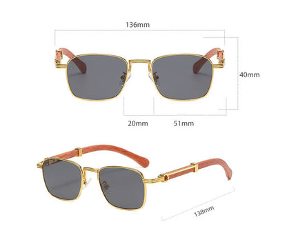 (6 Pack) Retro Metal Sunglasses 8037