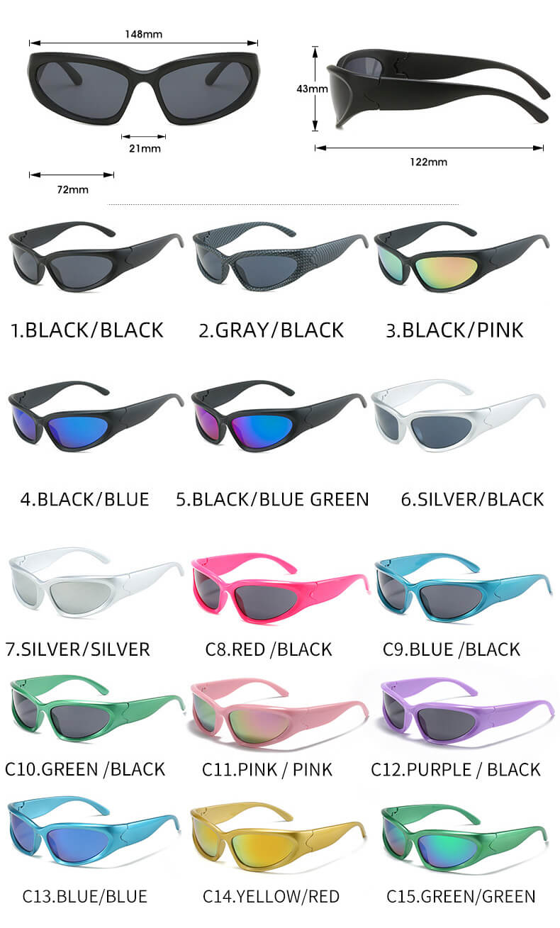 (6 Pack) Y2K Around Sunglasses 20896