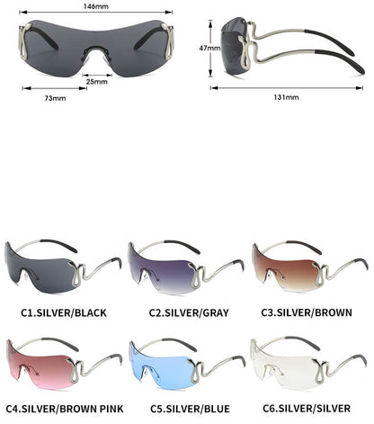 (6 Pack) Y2K Around Snake Sunglasses 3559