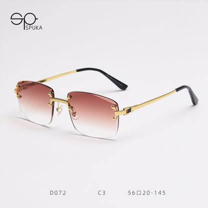 D072 Luxury Rimless Sunglasses