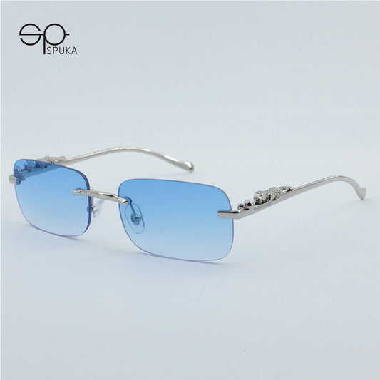 2572 Rimless Leopard Sunglasses