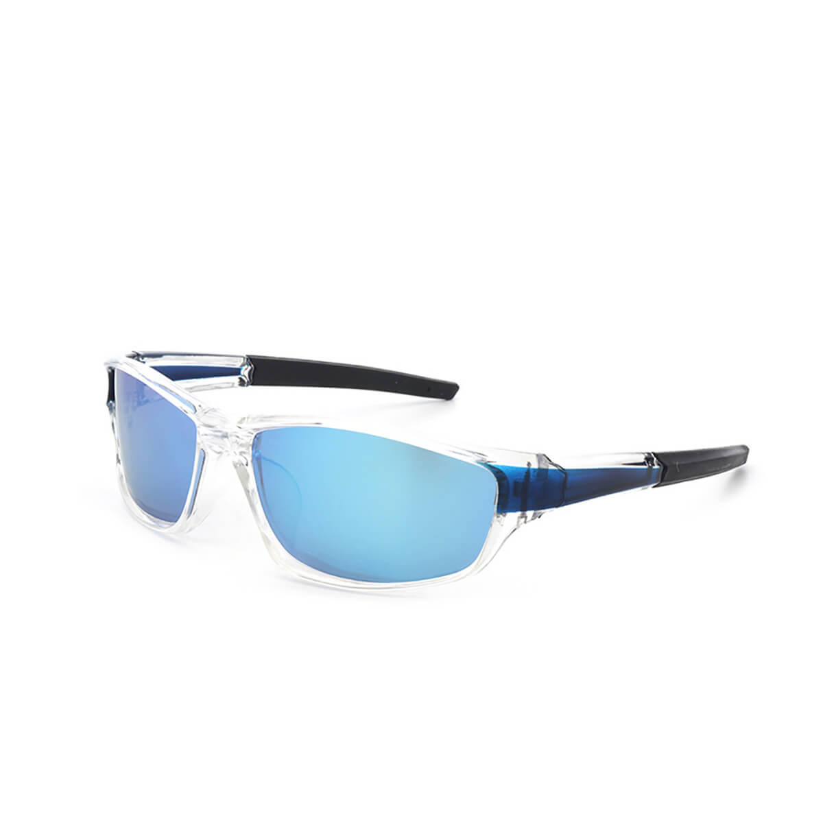 620P Polarized Sports Sunglasses Clear-Ice Blue Flash