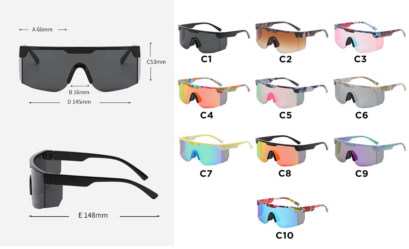 9957 Oversized Sports Sunglasses