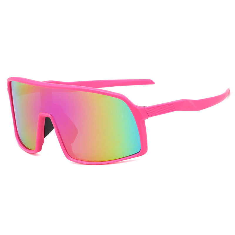 8230 Oversized Sports Sunglasses Pink-Pink Flash