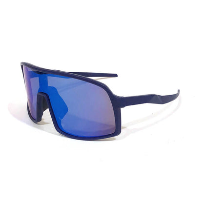 8230 Oversized Sports Sunglasses Navy-Blue Flash