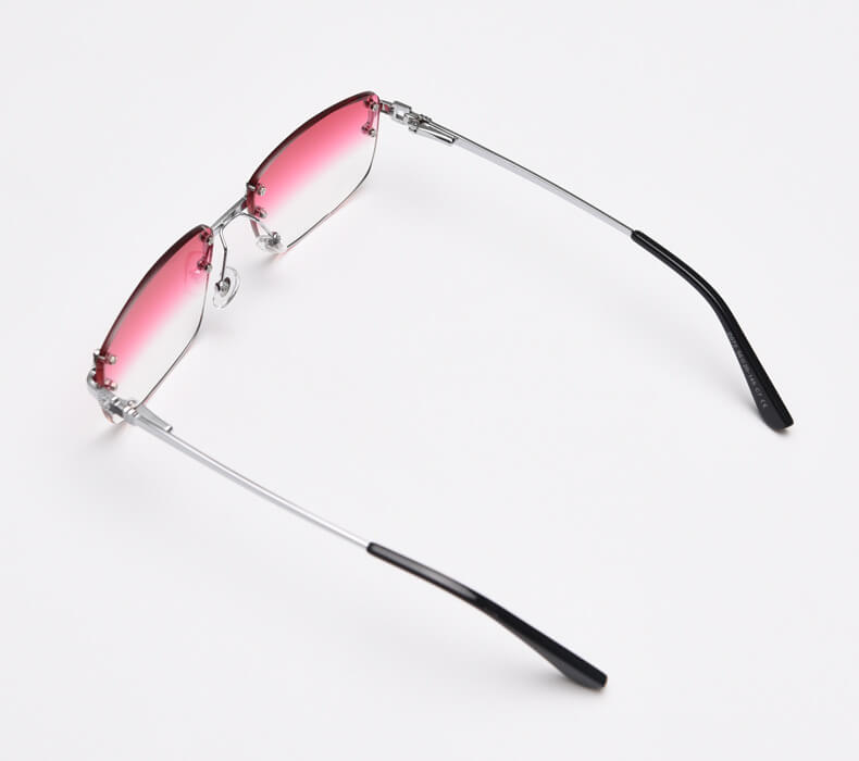 D072 Luxury Rimless Sunglasses Gold-Clear