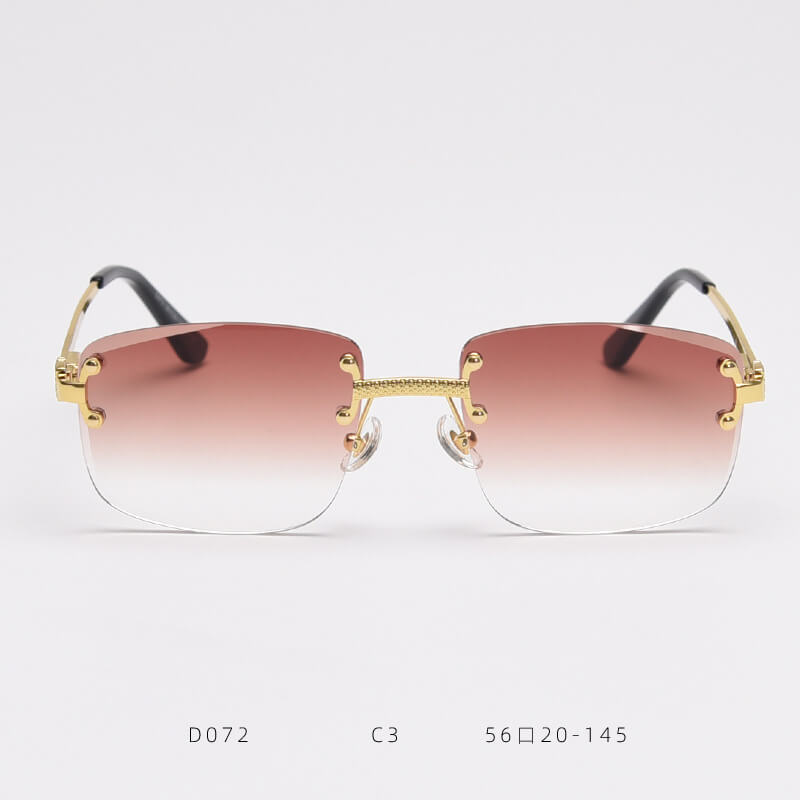 D072 Luxury Rimless Sunglasses