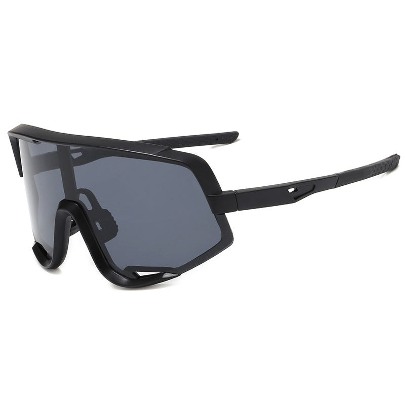 8229 Oversized Sports Sunglasses Black-Black