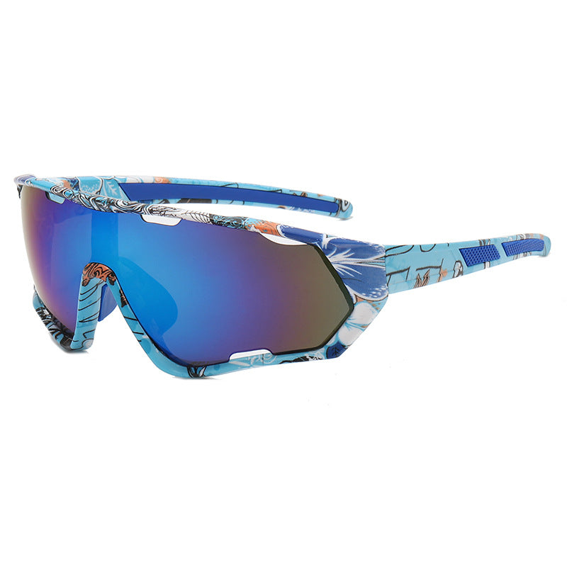 9330 Sports Sunglasses Colorful Blue-Blue Flash