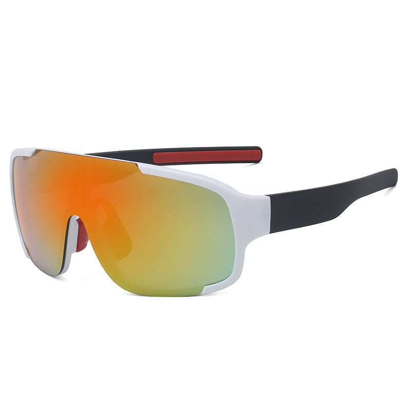 9316 Sports Sunglasses White-Red Flash