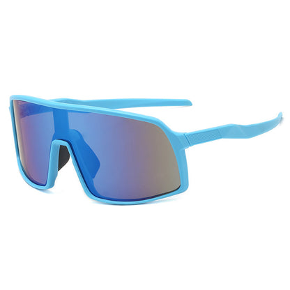 8230 Oversized Sports Sunglasses Light Blue-Blue Flash