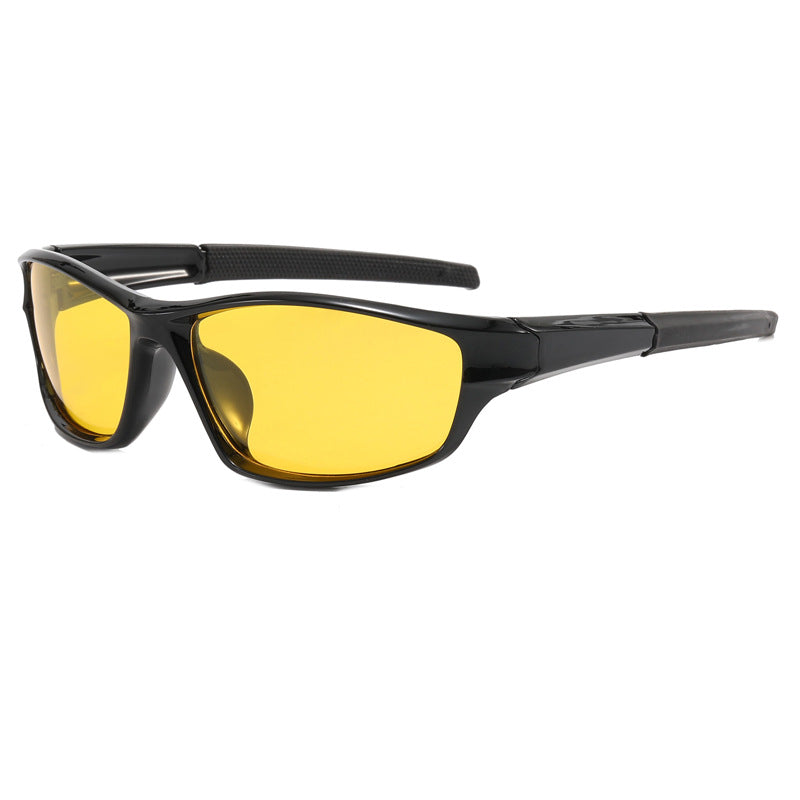 620P Polarized Sports Sunglasses Black-Yellow