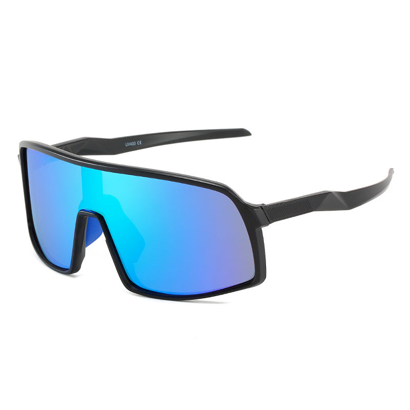 8230P Polarized Sports Sunglasses Black-Blue Flash