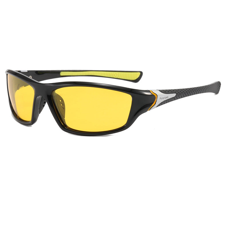 120P Polarized Sports Sunglasses Black-Yellow