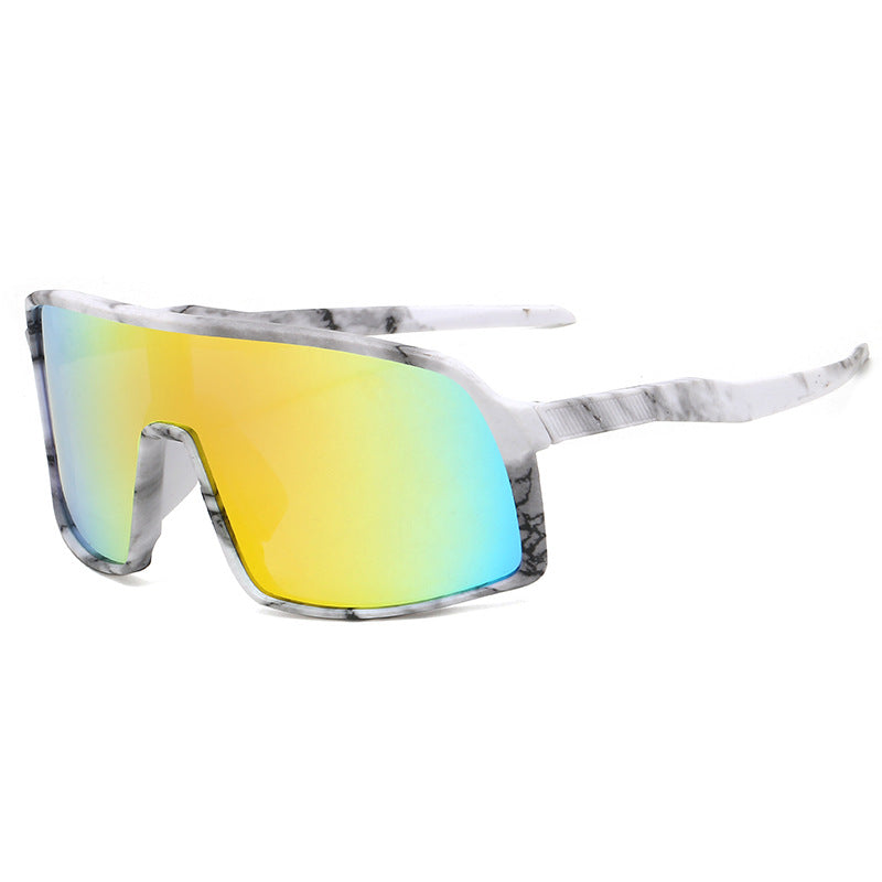 8230 Oversized Sports Sunglasses Camouflage-Gold Flash