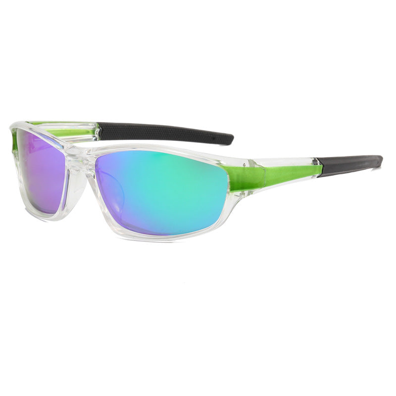 620P Polarized Sports Sunglasses Clear-Green Flash