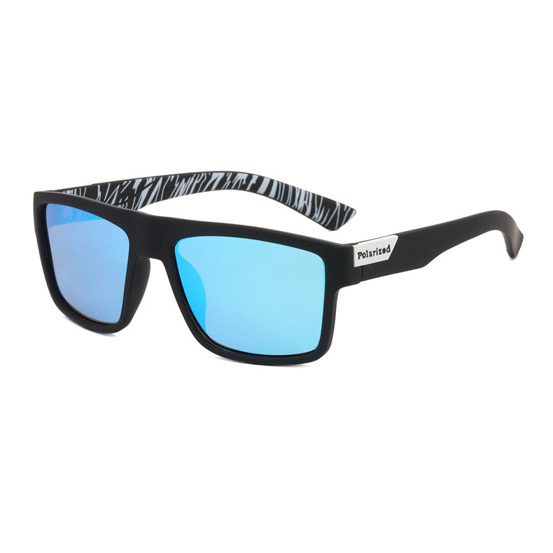 918P Polarized Sports Sunglasses Black-Blue Flash