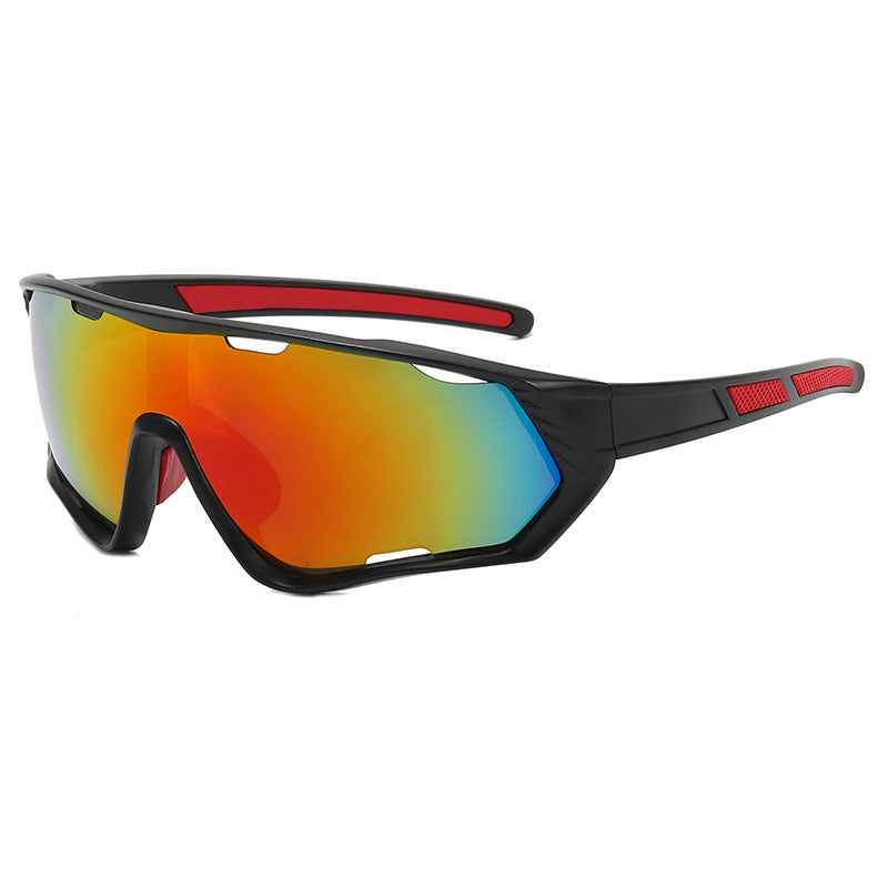 9330 Sports Sunglasses Black-Red Flash