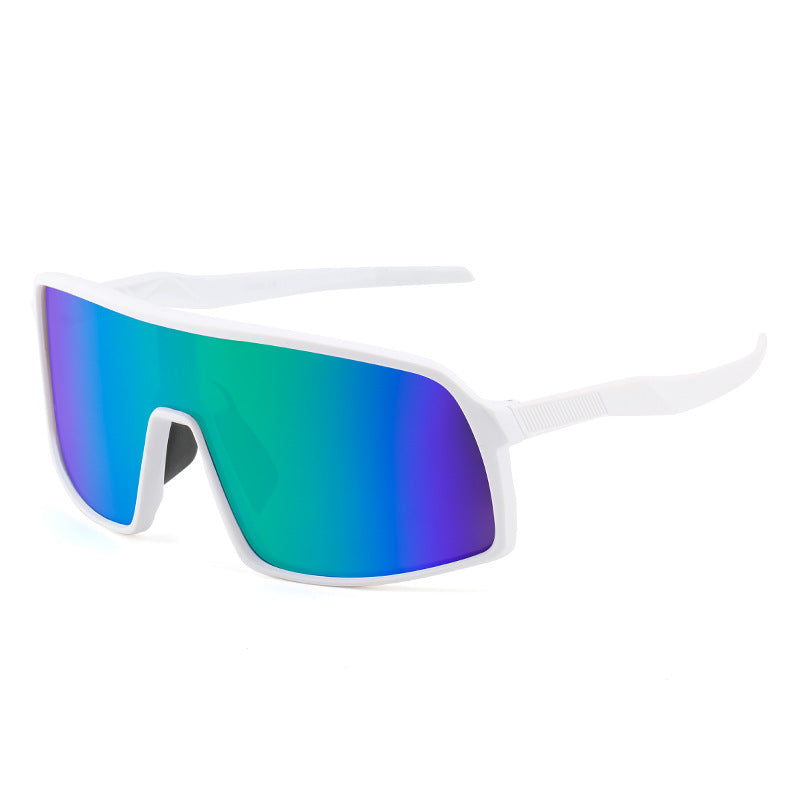 8230P Polarized Sports Sunglasses White-Green Flash