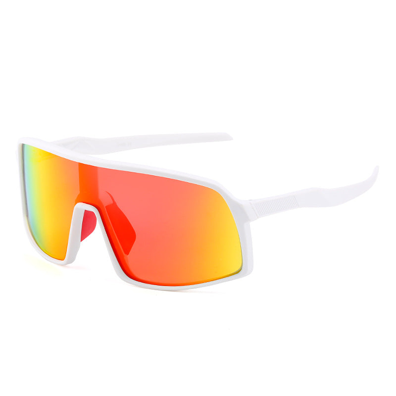 8230P Polarized Sports Sunglasses White-Red Flash