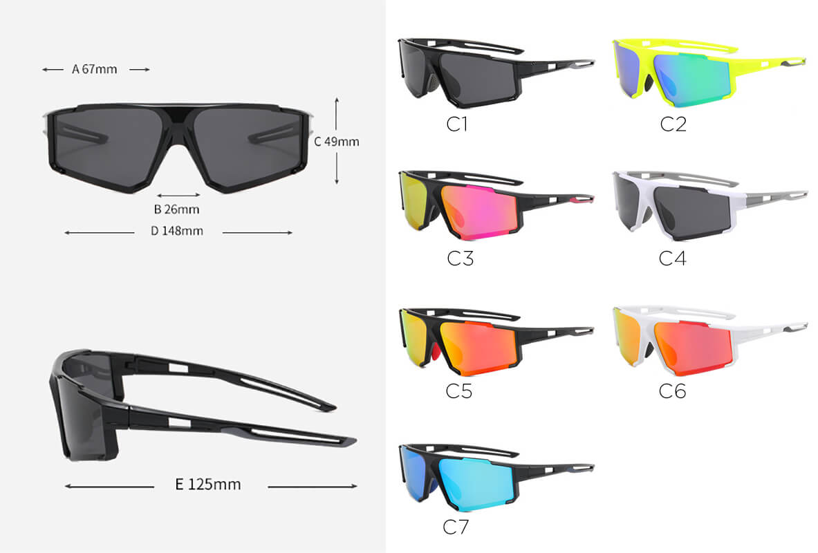 (6 Pack) Polarized Sports Sunglasses 9935P