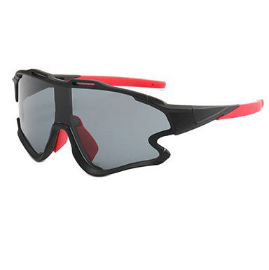 8303 Oversized Sports Sunglasses Black-Black