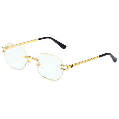 5224 Luxury Frame Rimless Sunglasses Clear